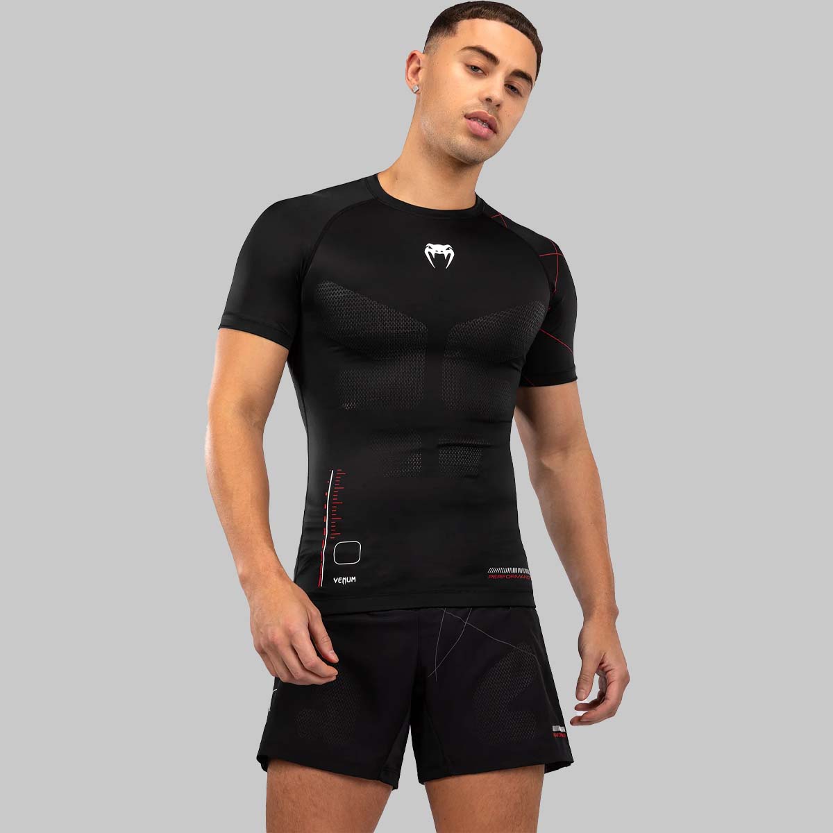 Venum Tactical XT Short Sleeve Rash Guard Black/Red