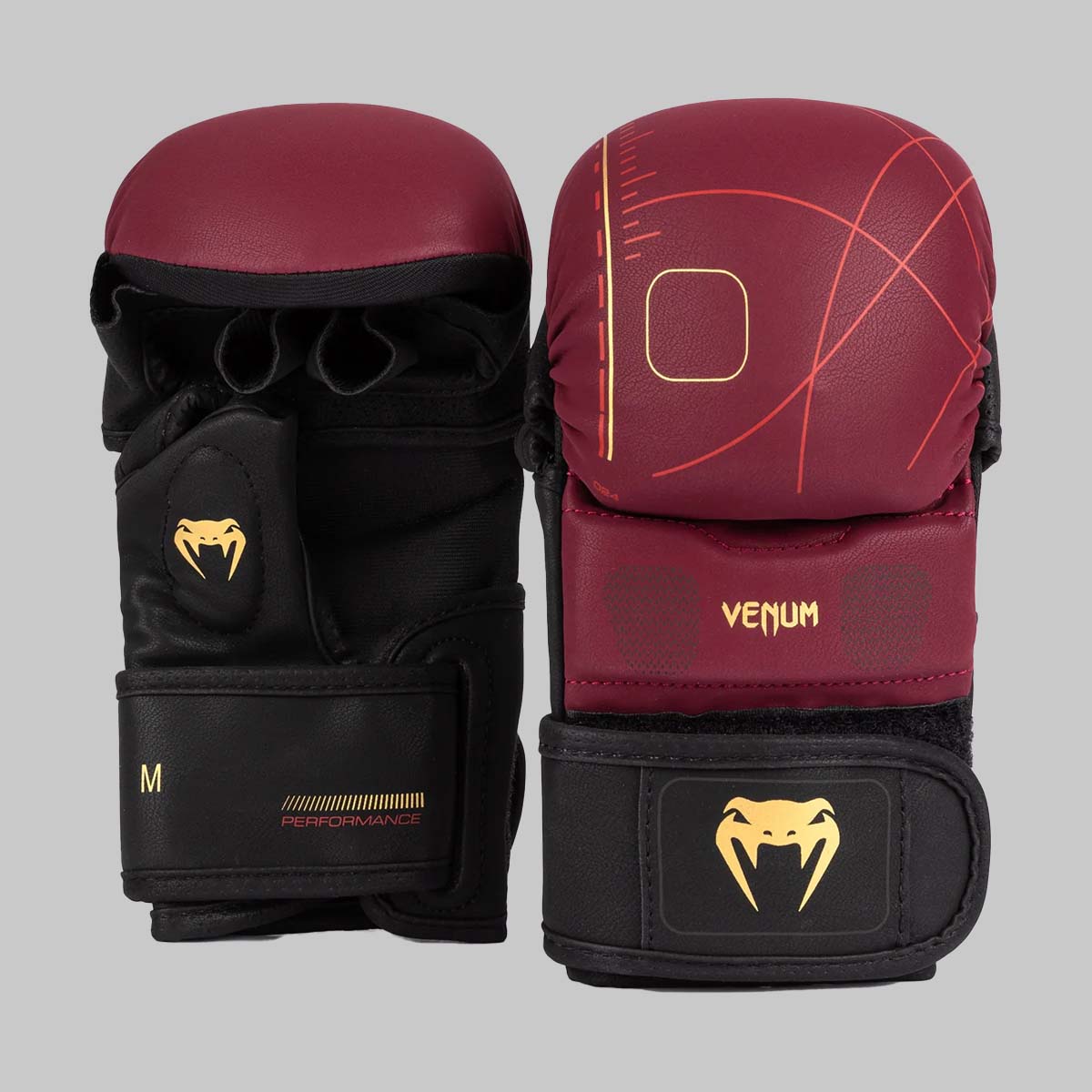 Venum Тактичні рукавички XT чорні/бордові/золоті/золото
