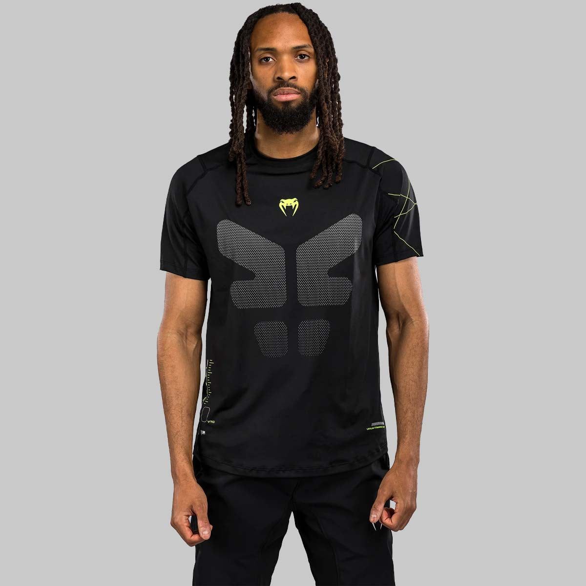 Venum Training Camp 4.0 Dry Tech T-Shirt Black/Neo Green