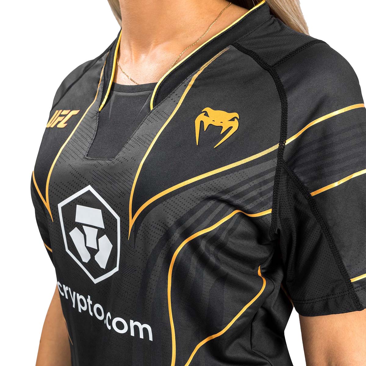 Venum UFC Authentic Fight Night 2.0 Women's Walkout Jersey Black/Gold