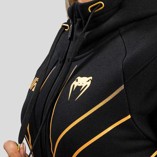 Venum UFC Fight Night 2.0 Replica Women's Full Zip Hoodie Black/Gold