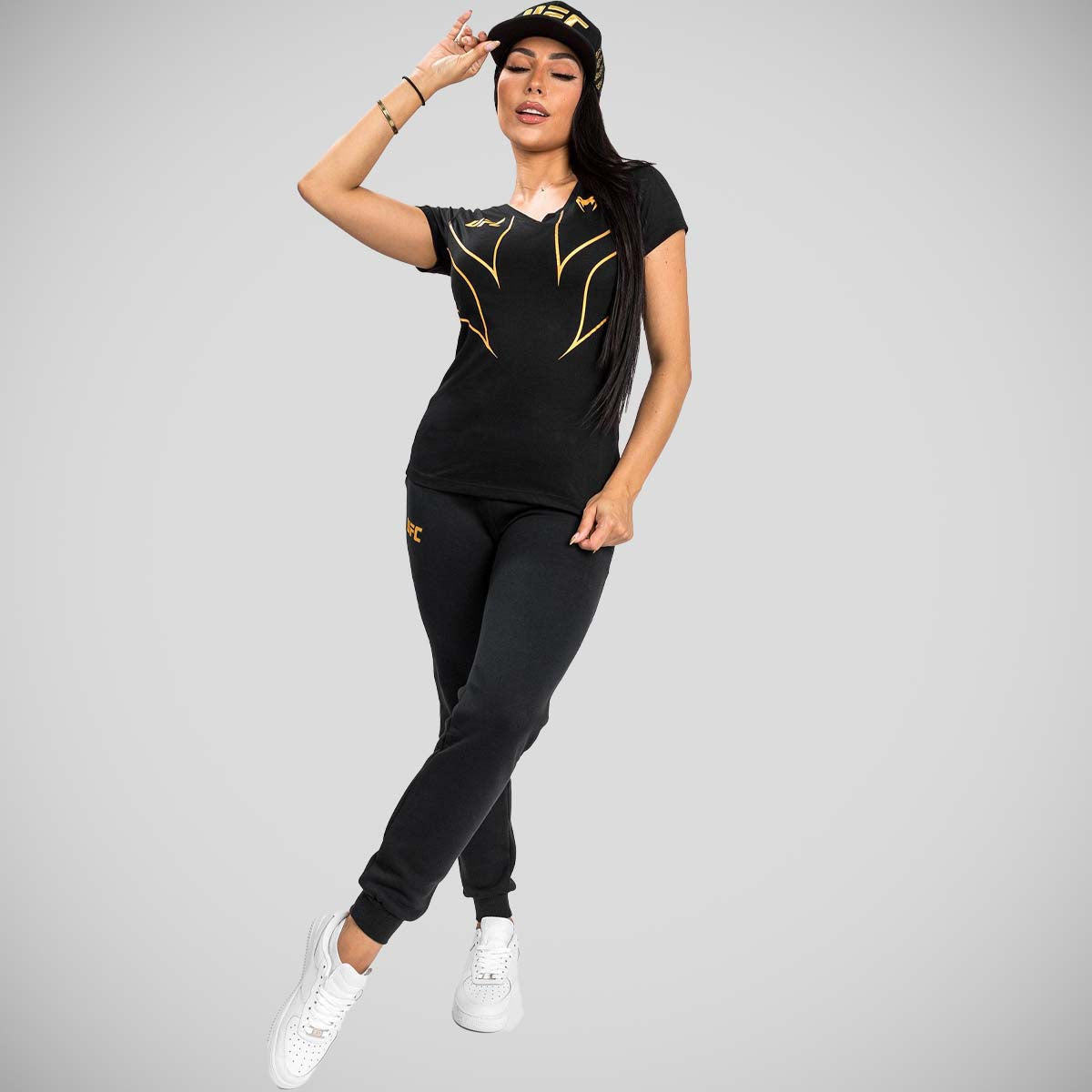 Venum UFC Fight Night 2.0 Replica Women's T-Shirt Black/Gold