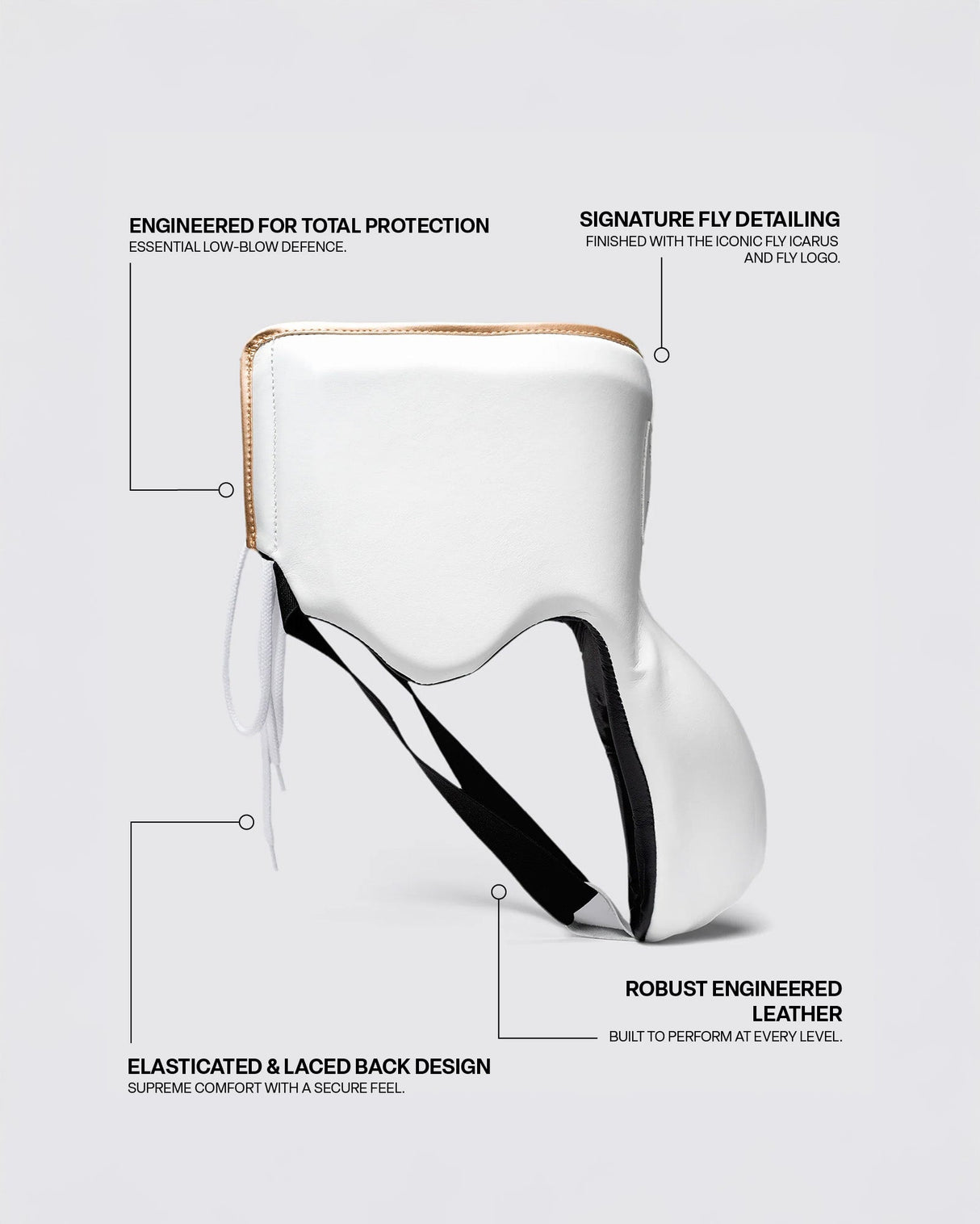 Fly Wraith X Groin Guard White/Grey/Gold
