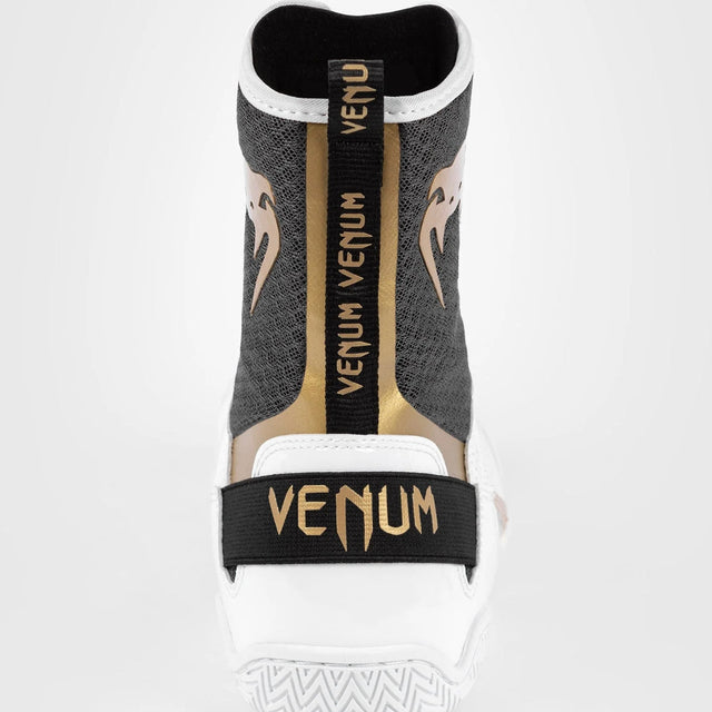 Venum Elite Boxing Shoes White/Black/Gold