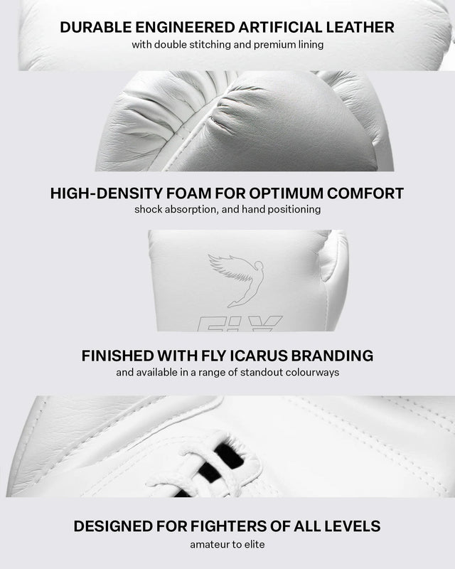Fly Superlace Pro X 2 Boxing Gloves White