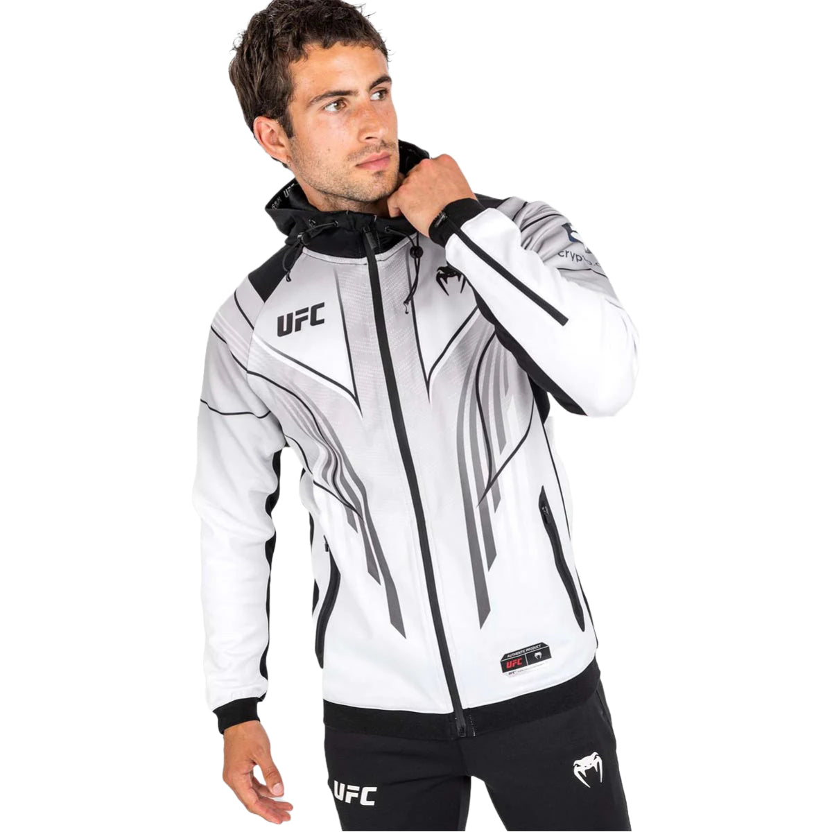Venum UFC Authentic Fight Night 2.0 Grev Hoodie White