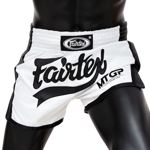 White/Black Fairtex X MTGP Muay Thai Shorts