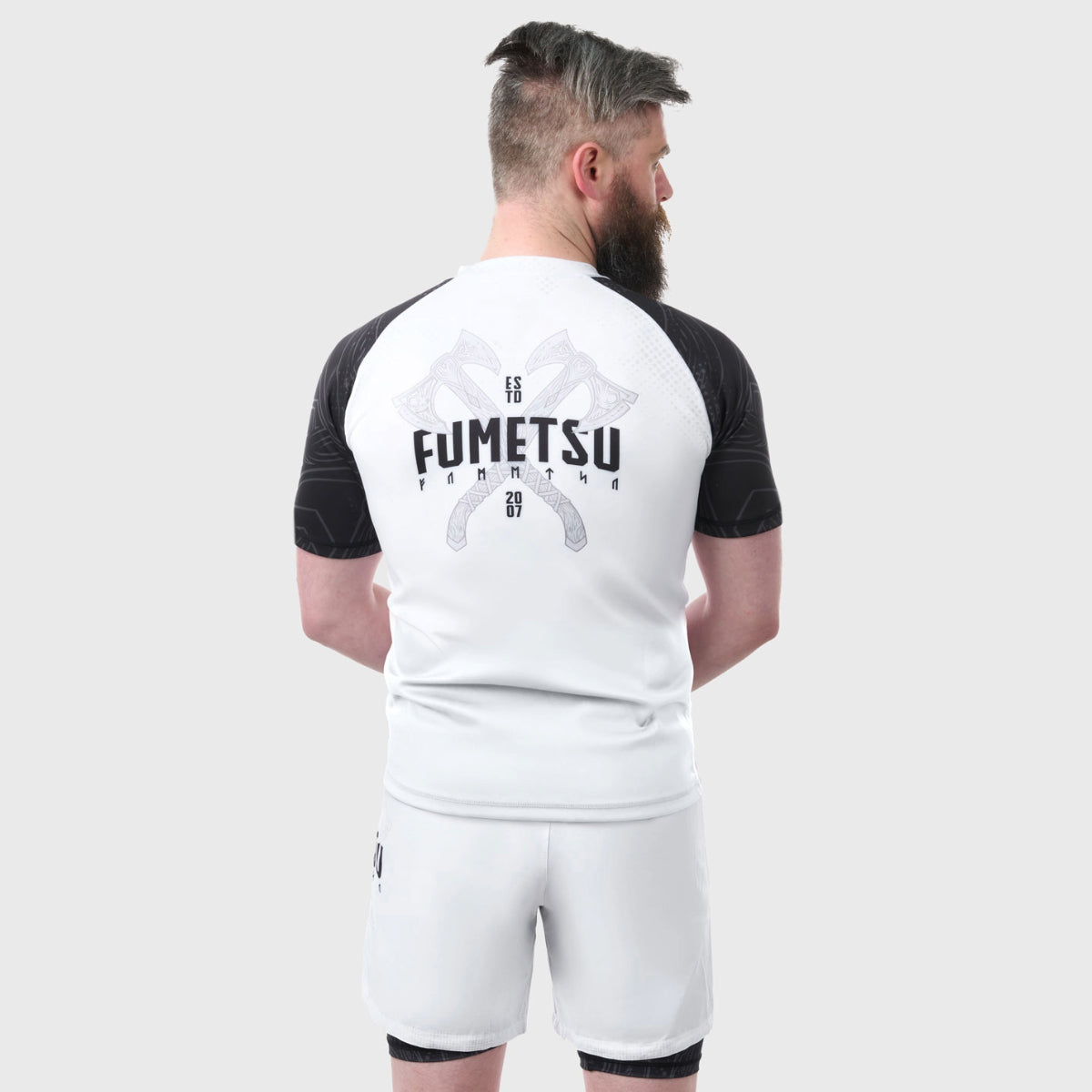 Fumetsu Berserker Dual Layer Fight Shorts White/Black