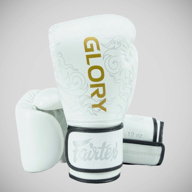 Fairtex BGVG3 X Glory Hook and Loop Fastening Boxing Gloves White