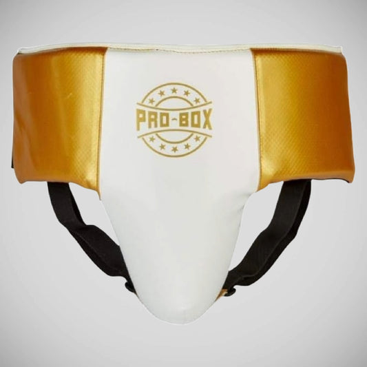 White/Gold Pro-Box Champ Spar Abdo Guard
