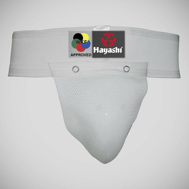 Hayashi WKF Approved Groin Guard Adult White