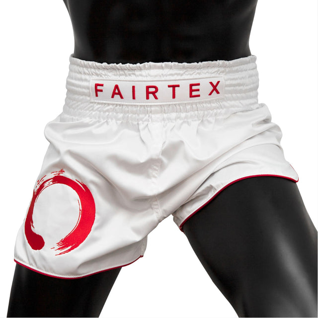 Fairtex BS1918 Enso Muay Thai Shorts White/Red