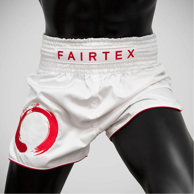 Fairtex BS1918 Enso Muay Thai Shorts White/Red