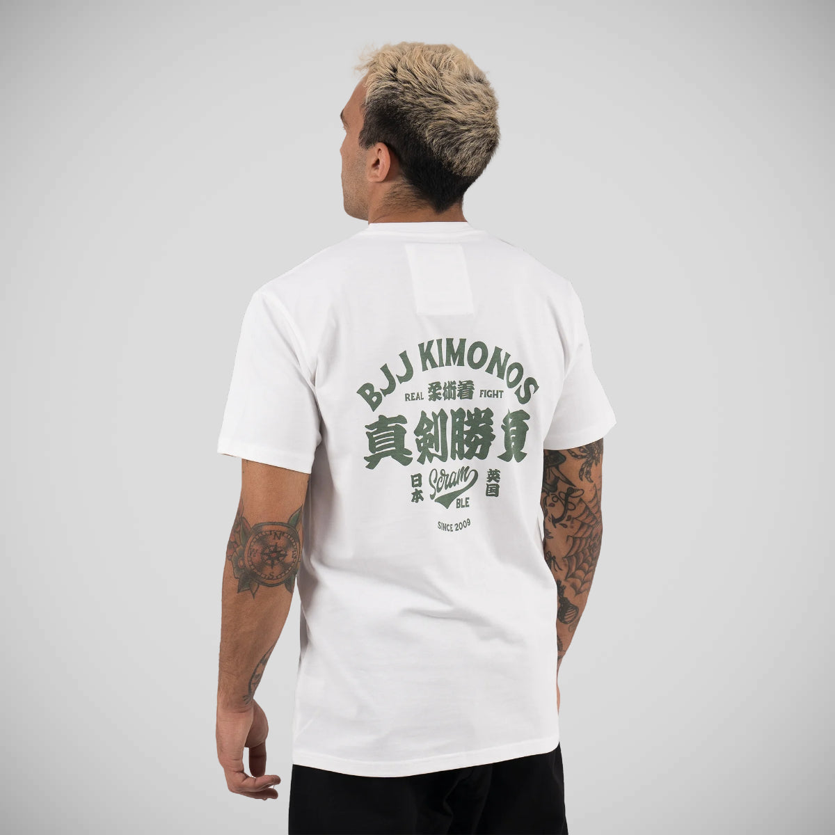 Scramble Kimono Label T-Shirt Weiß