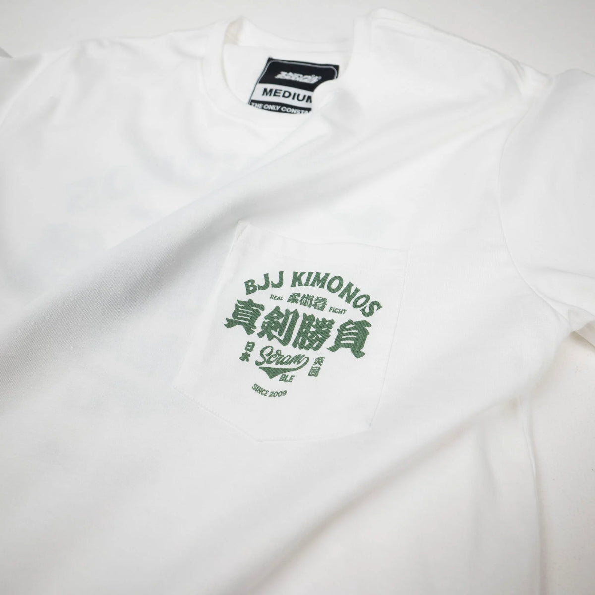 Scramble Kimono Label T-Shirt Weiß