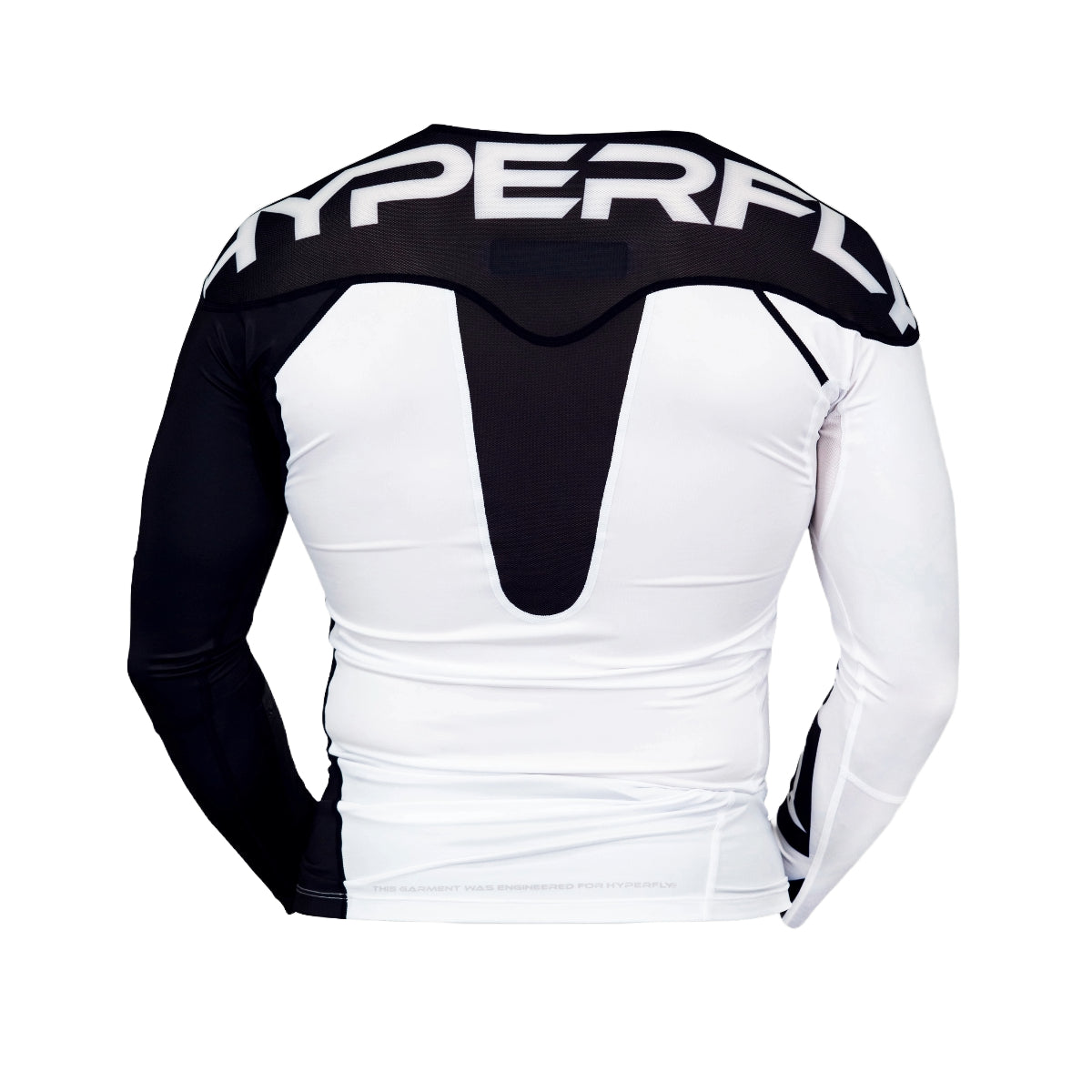 Hyperfly Supreme Edge rangierte Long Sleeve Rash Guard White