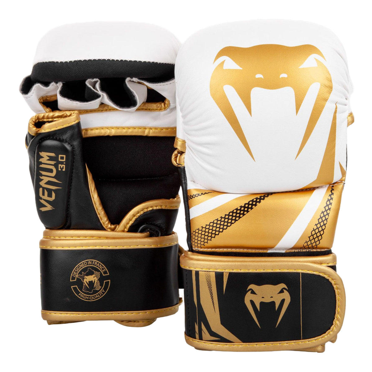 Venum Challenger 3,0 MMA Sparring Handschuhe Weiß/Schwarz/Gold