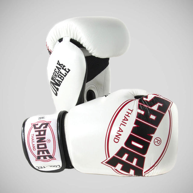 Sandee Cool-Tec 3-Tone Boxing Gloves White/Black/Red
