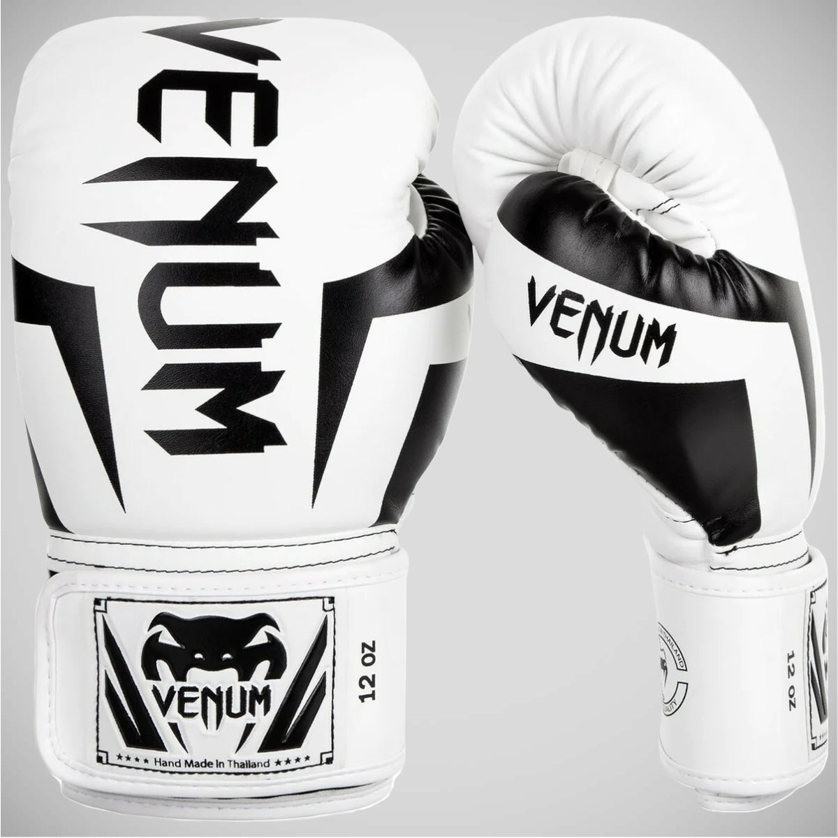 Venum Elite -Boxhandschuhe weiß/schwarz