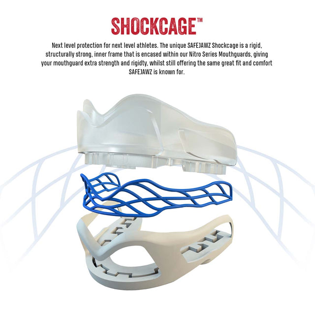 SafeJawz Nitro Mouth Guard White/Blue