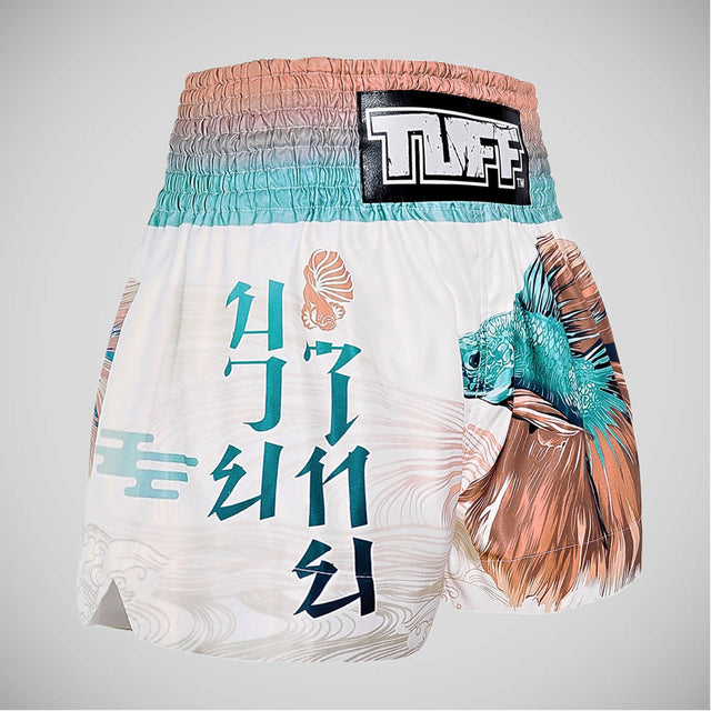 TUFF Sport MS671 The Super Delta Muay Thai Shorts White/Blue