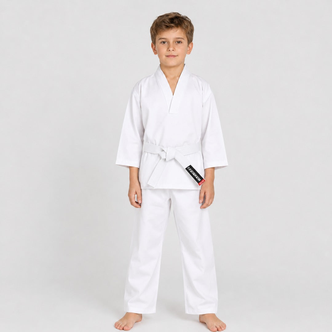 Bytomic Red Label V-Neck Kids Martial Arts Uniform White