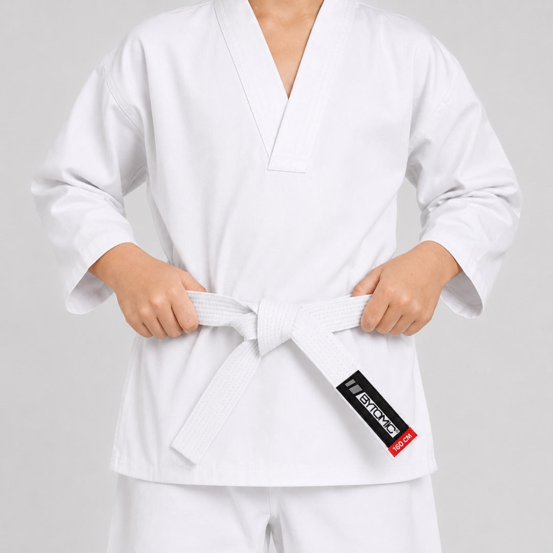Bytomic Red Label V-Neck Kids Martial Arts Uniform White