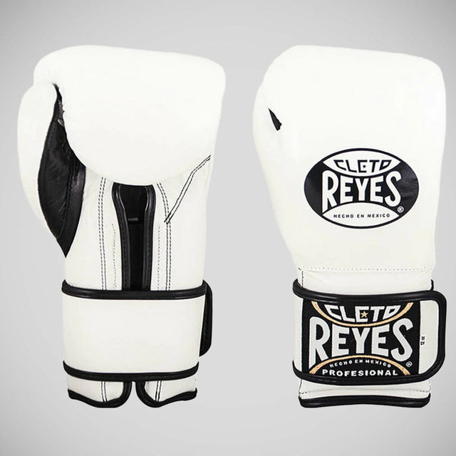 Cleto Reyes Hook and Loop Fastening Boxing Gloves White