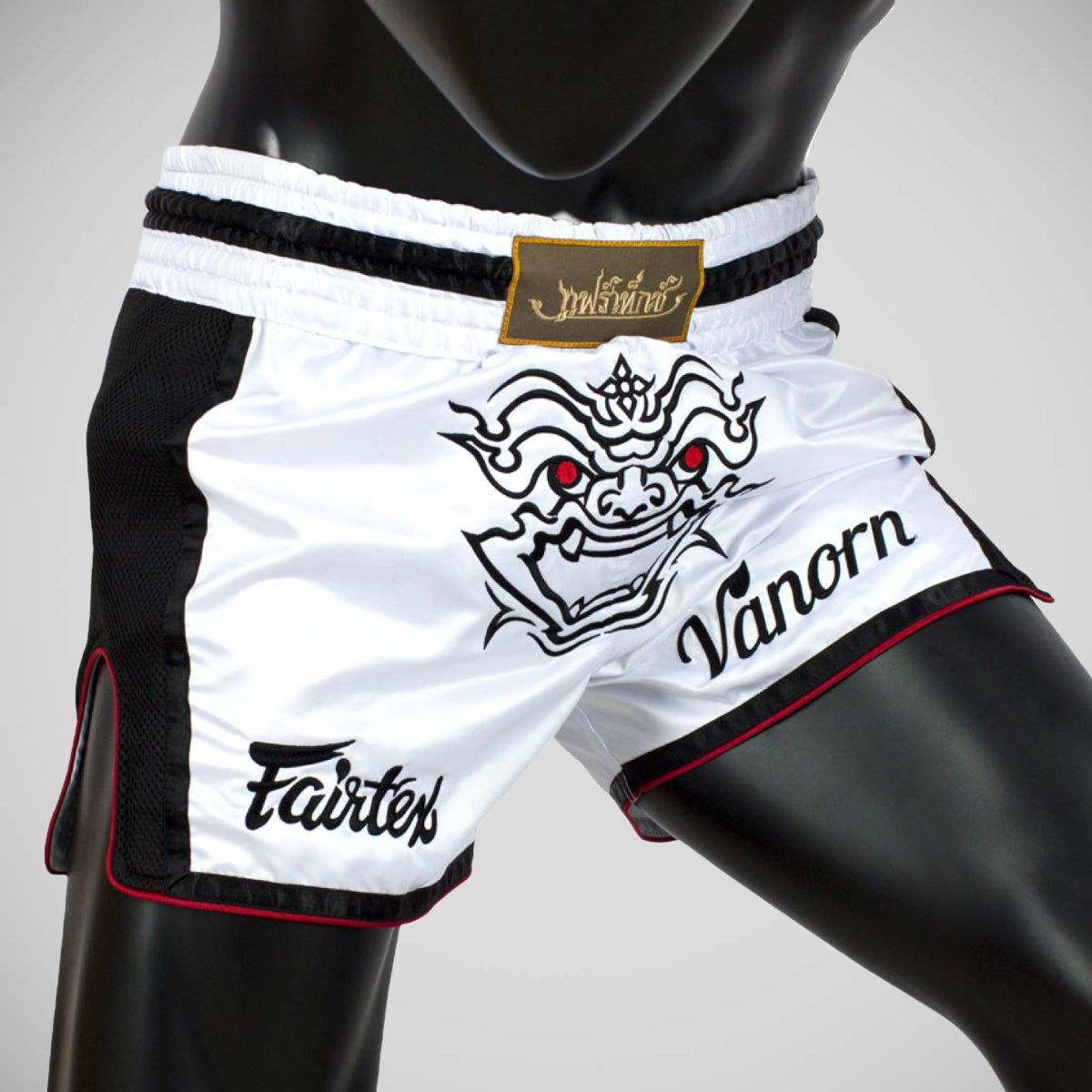 Fairtex BS1712 Vanorn Slim Cut Muay Thai Shorts White