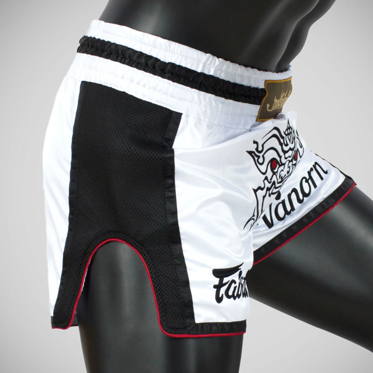 Fairtex BS1712 Vanorn Slim Cut Muay Thai Shorts White