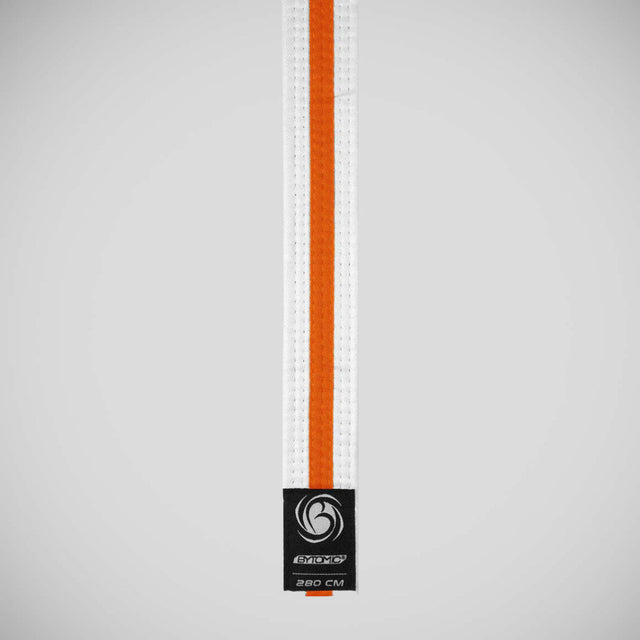 Bytomic Striped Polycotton Martial Arts Belt Pack of 10 White/Orange