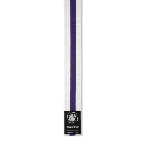 White/Purple Bytomic Striped Polycotton Martial Arts Belt Pack of 10