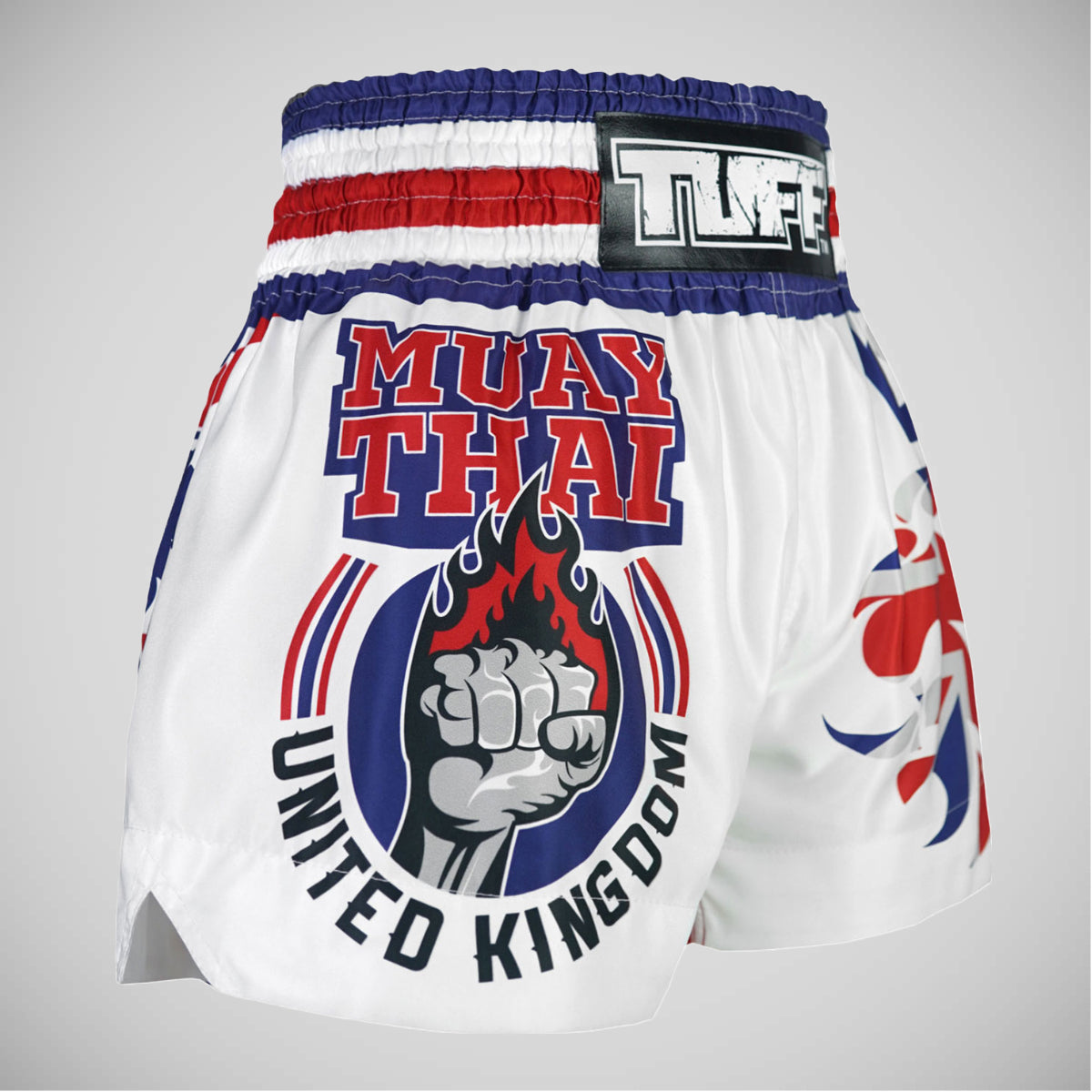 Tuff Sport MS666 King of Beasts Muay Thai Shorts Weiß/Rot/Blau
