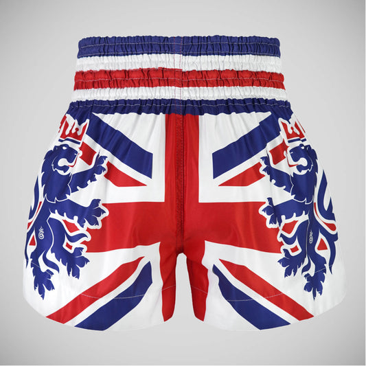 White/Red/Blue TUFF Sport MS666 King of Beasts Muay Thai Shorts