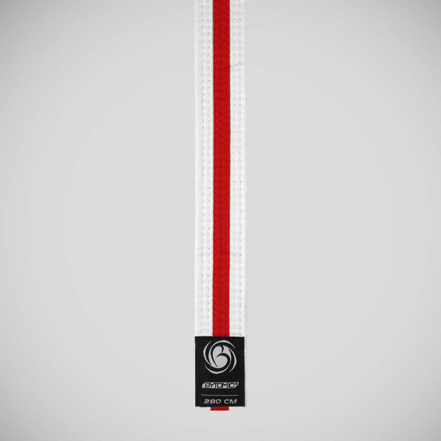 Bytomic Striped Polycotton Martial Arts Belt Pack of 10 White/Red