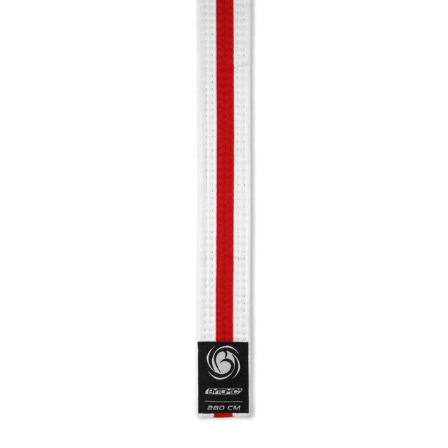 Bytomic Striped Polycotton Martial Arts Belt Pack of 10 White/Red