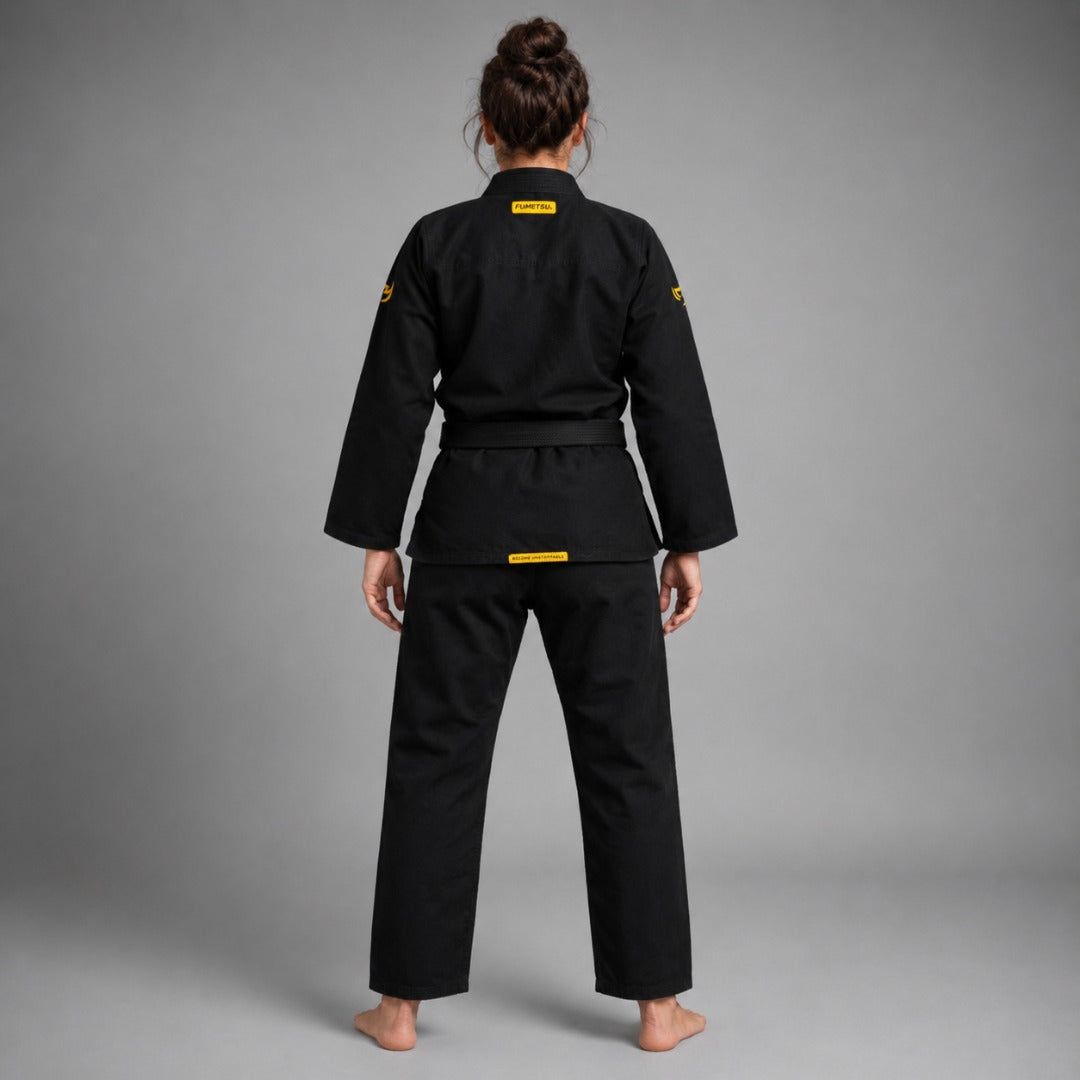 Fumetsu Womens Ghost V-Lite BJJ Gi Black/Yellow