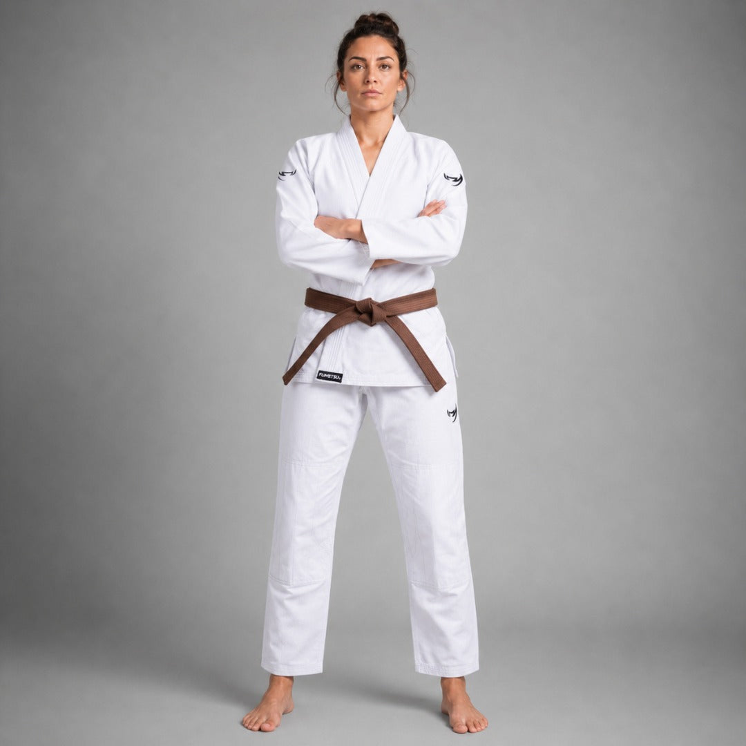 Fumetsu Womens Ghost V-Lite BJJ Gi White/Black