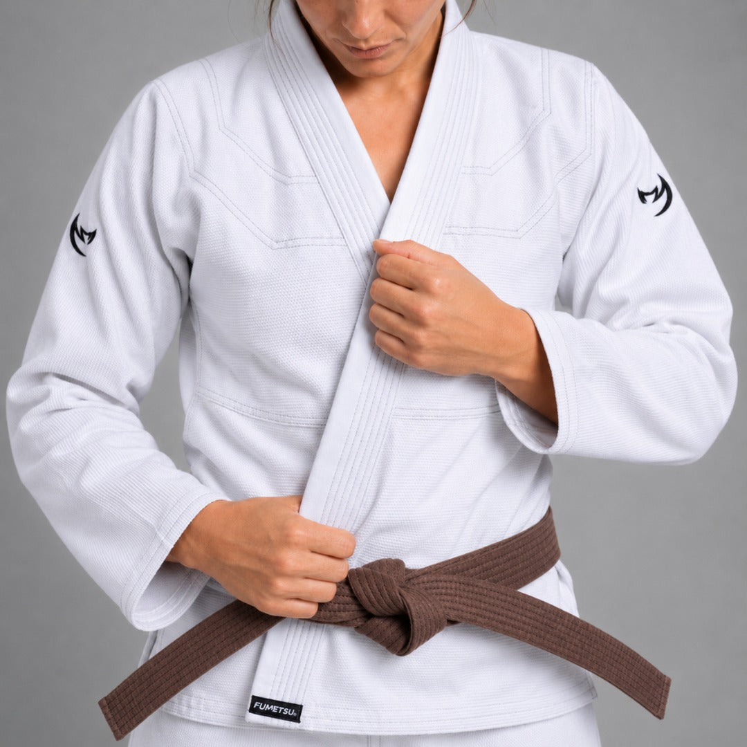 Fumetsu Womens Ghost V-Lite BJJ Gi White/Black