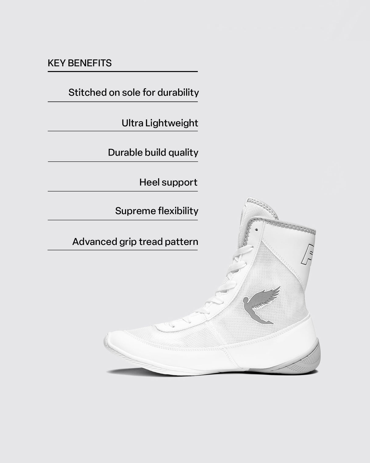 Fly Kids Tempest Boxing Boots White