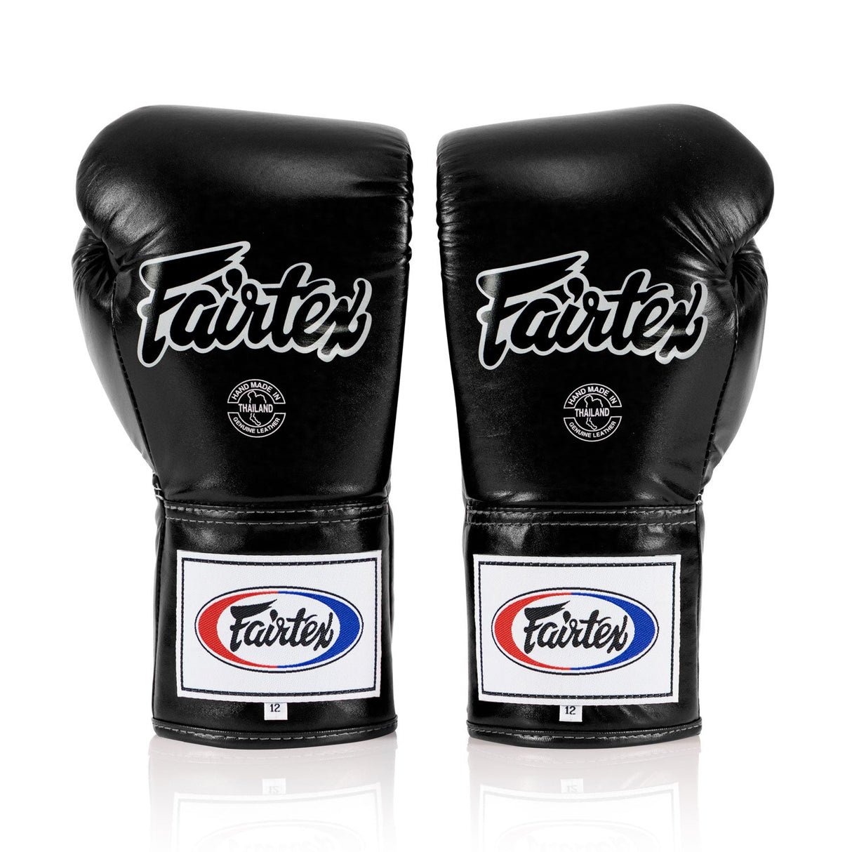 Fairtex BGL6 Lace-Up Competition Boxing Gloves Black