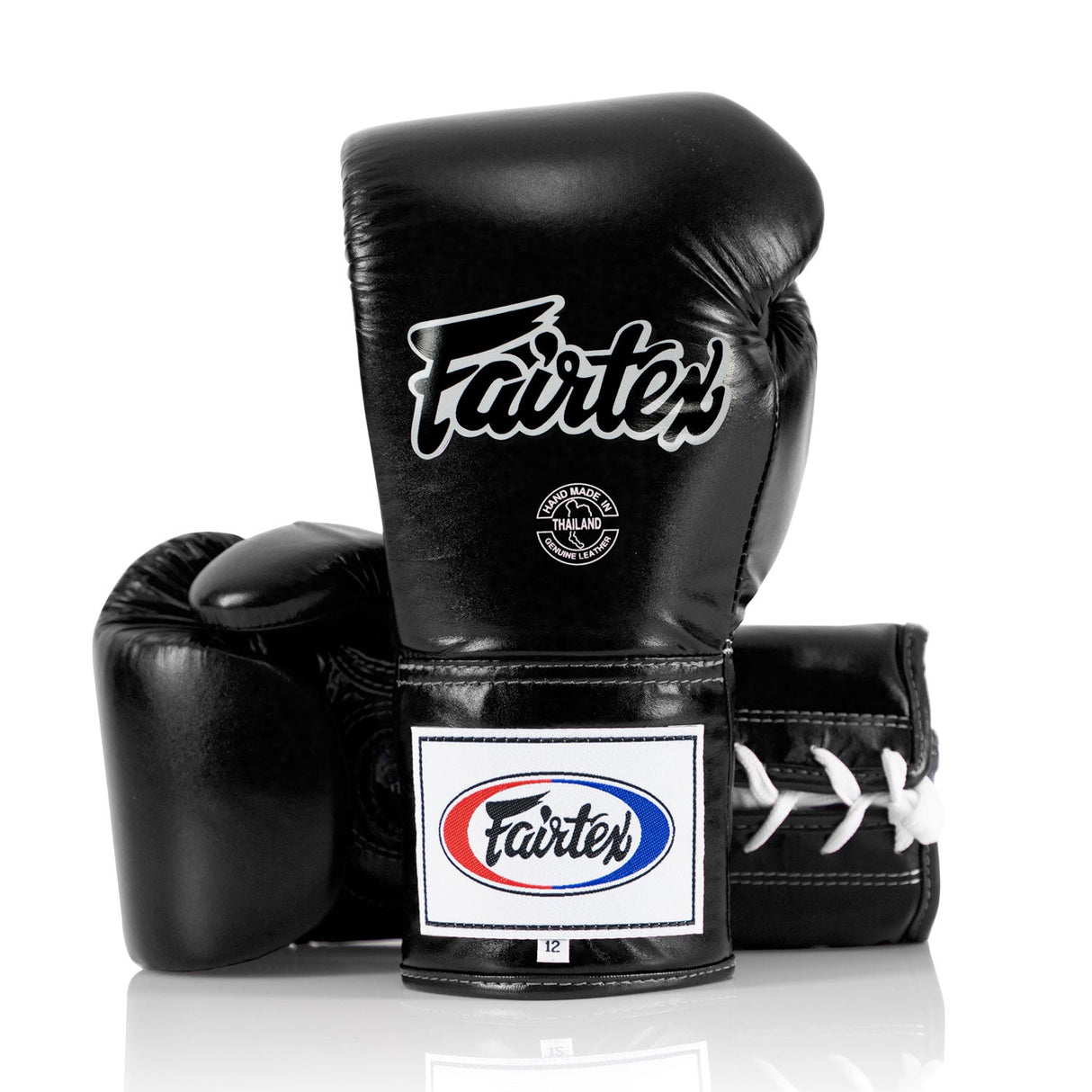 Fairtex BGL6 Lace-Up Competition Boxing Gloves Black