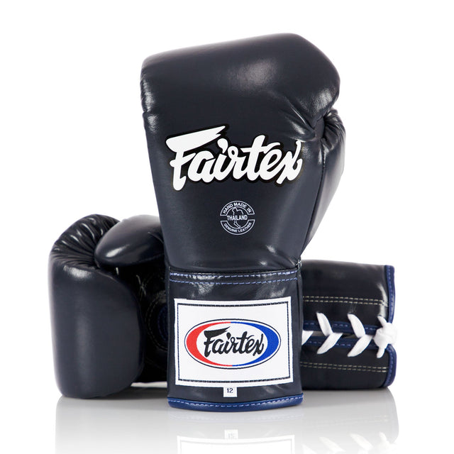 Fairtex BGL6 Lace-Up Competition Boxing Gloves Blue