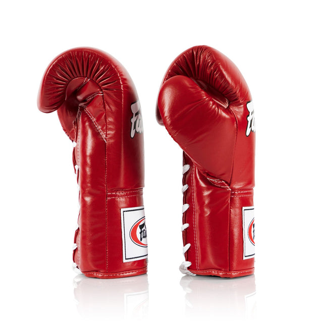 Fairtex BGL6 Lace-Up Competition Boxing Gloves Red