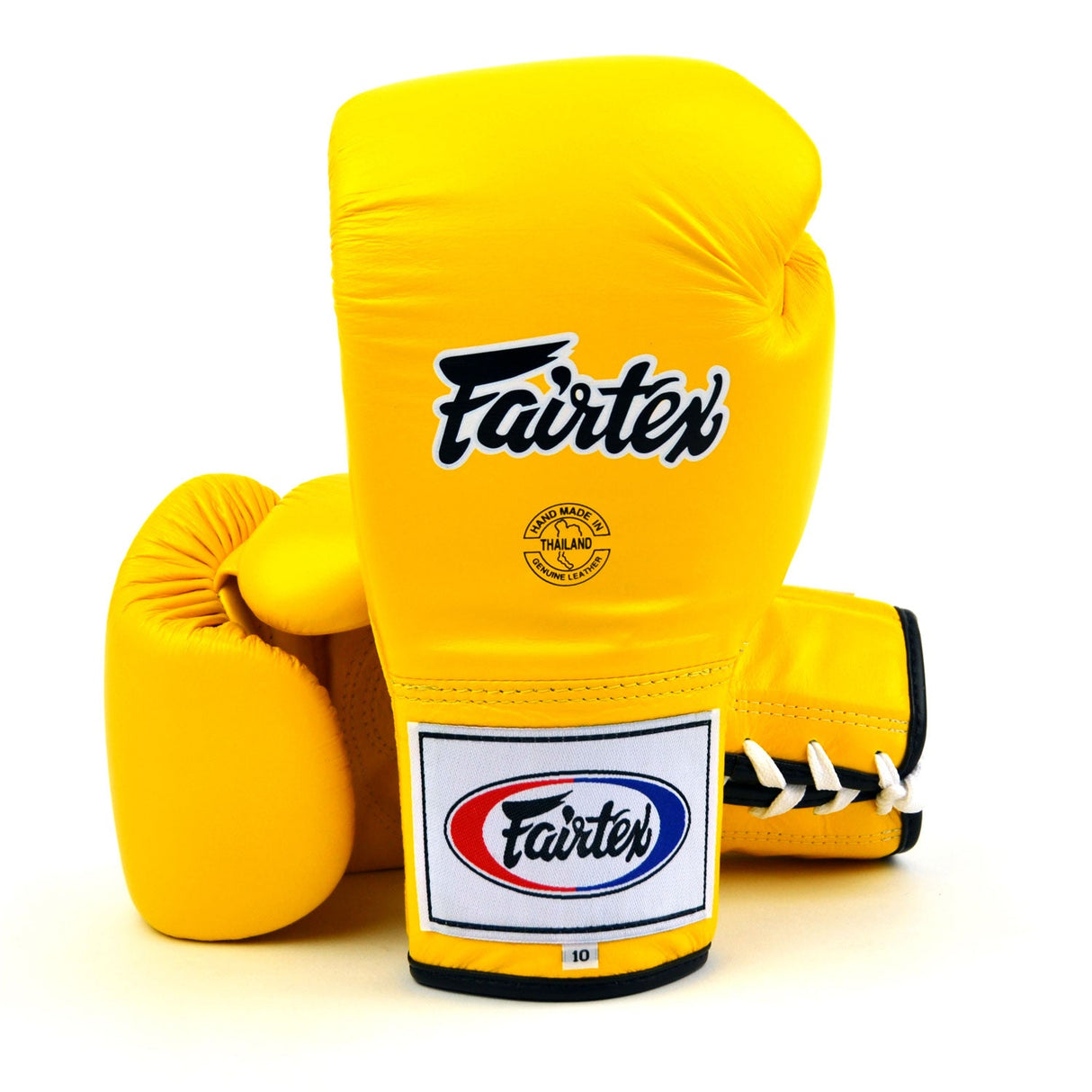 Fairtex BGL6 Lace-Up Competition Boxing Gloves Yellow