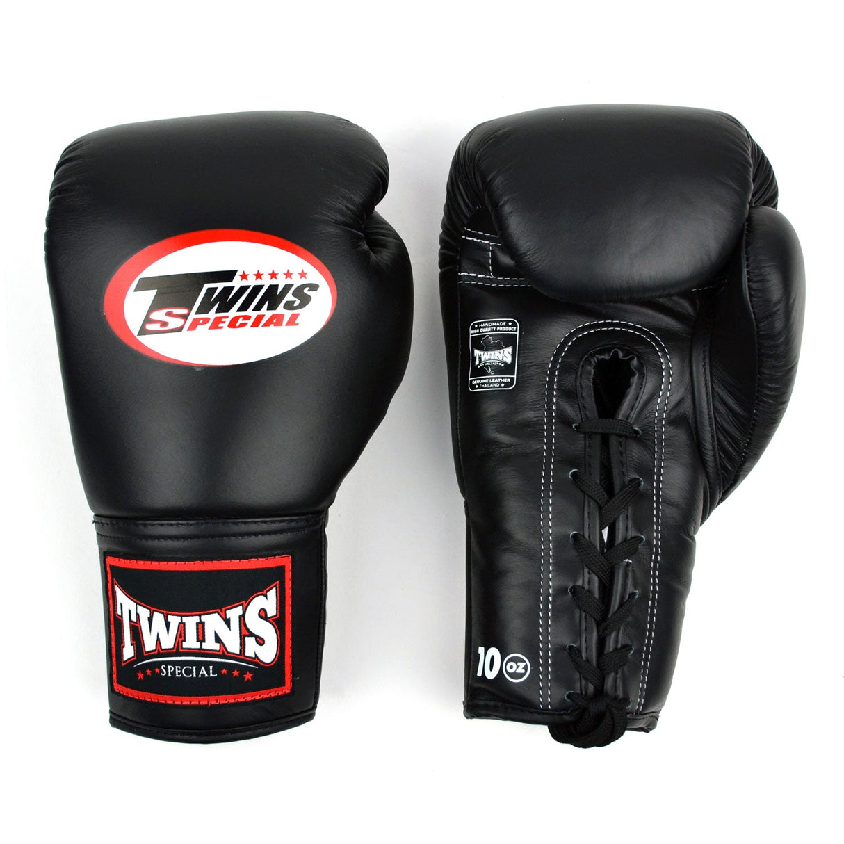Twins Special BGLL1 Lace-Up Boxing Gloves Black