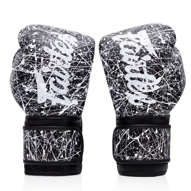 Fairtex BGV14PT Painter Microfibre Boxing Gloves Black/White