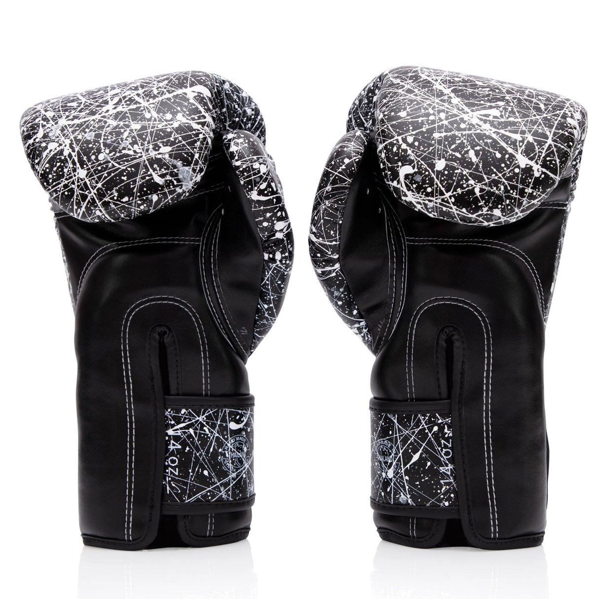 Fairtex BGV14PT Painter Microfibre Boxing Gloves Black/White
