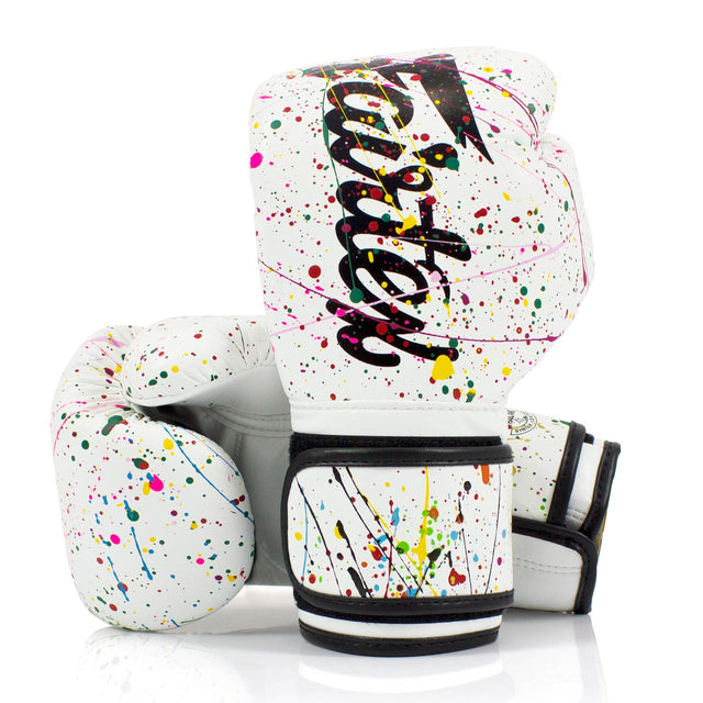Fairtex BGV14PT Painter Microfibre Boxing Gloves White