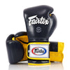 Fairtex BGV9 Mexican Style Boxing Gloves Blue/Yellow